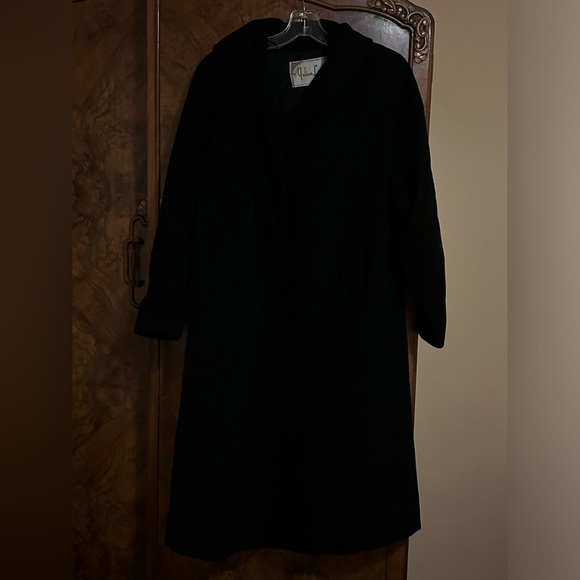 Vintage 1940s/1950s Worumbo Cashmere one button swing coat M Woolen long - Picture 3 of 10